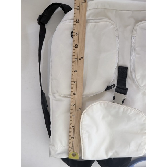 Lululemon Carry On Backpack Bag White Black Pockets Active Sports main image 9